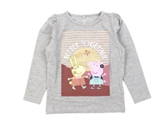 Name It grey melange Gurli Gris glitter top